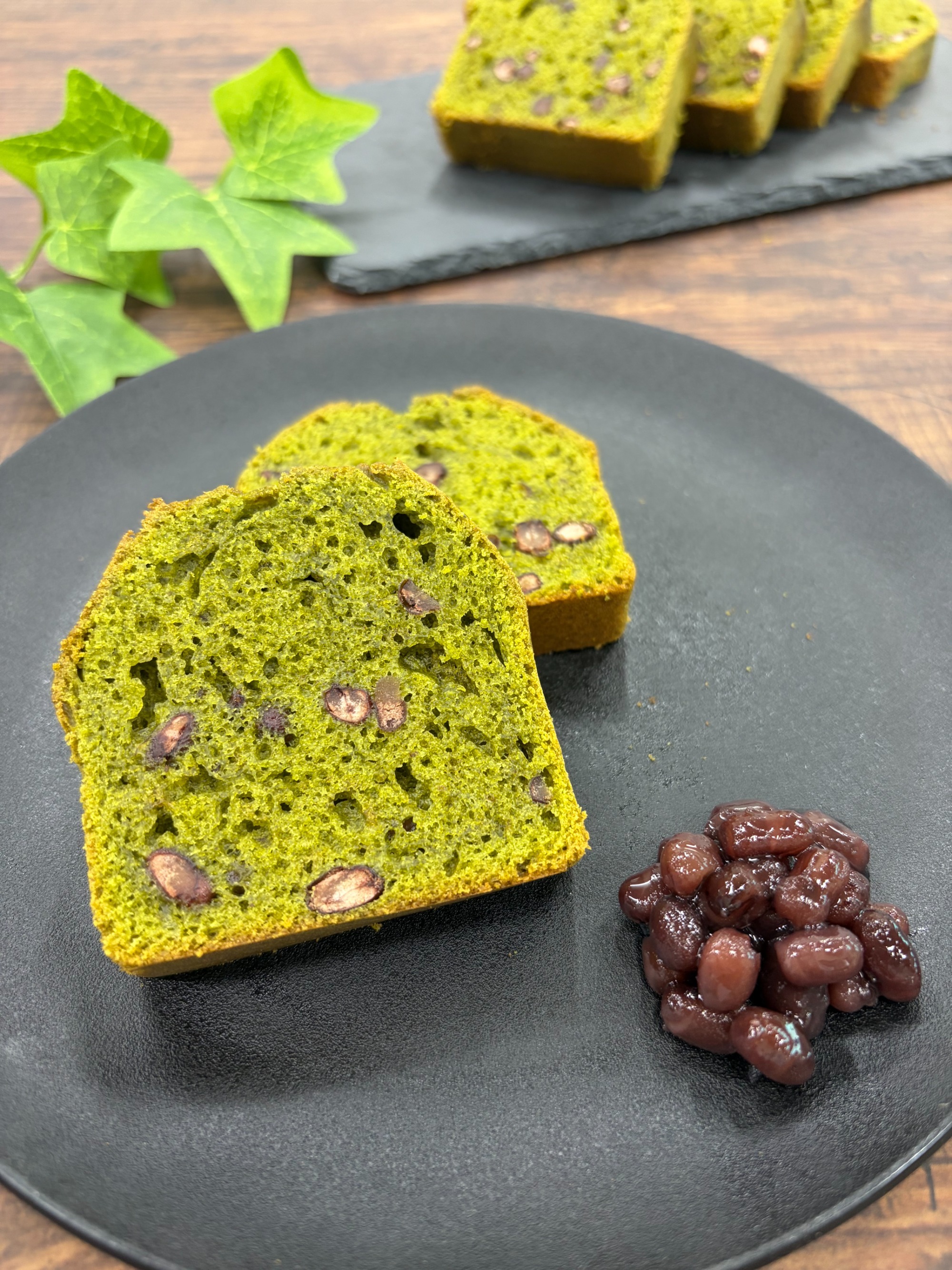 米粉とゆであずきの抹茶パウンド 米粉とゆであずきの抹茶パウンド